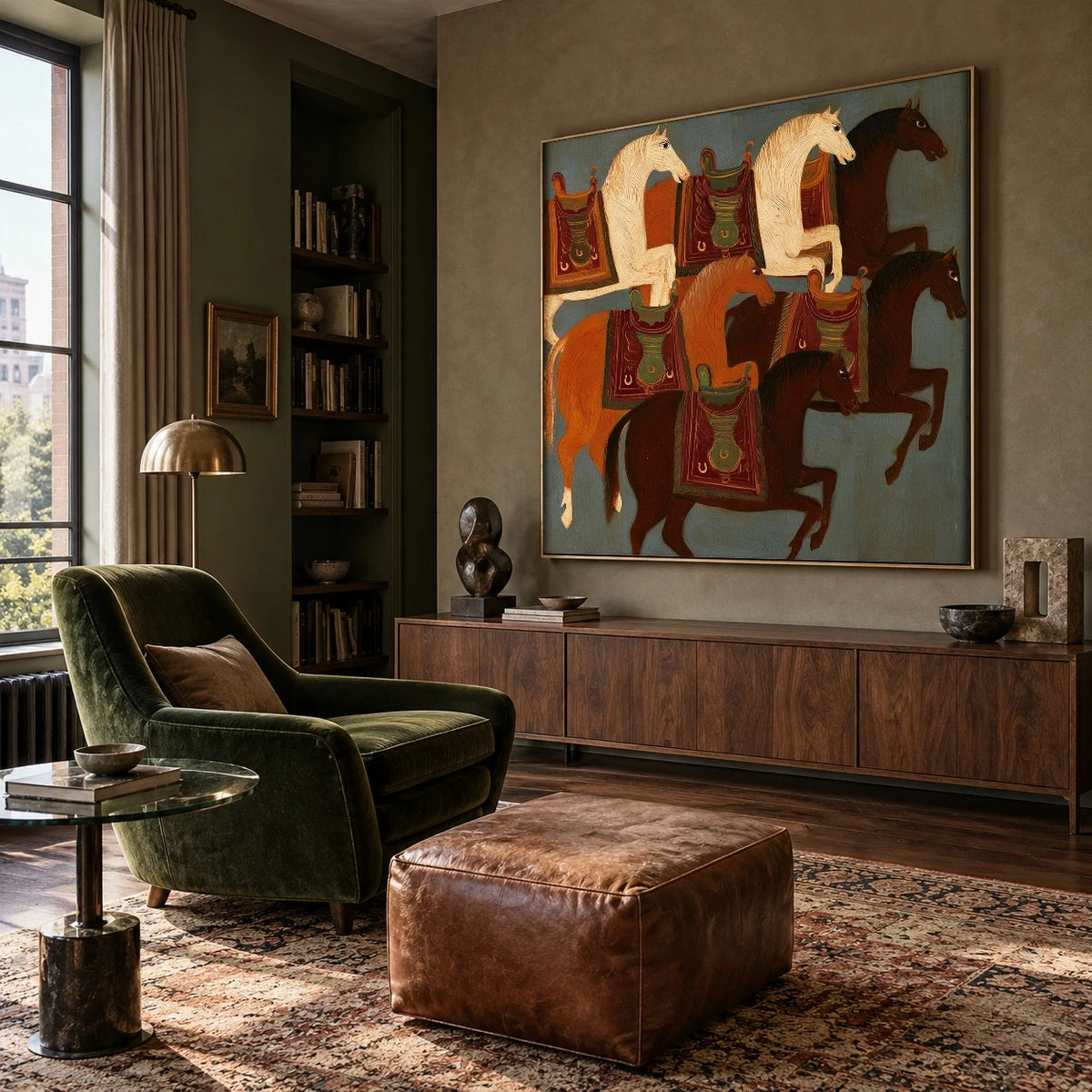 A Procession of Saddles — artwork in an interior setting 7