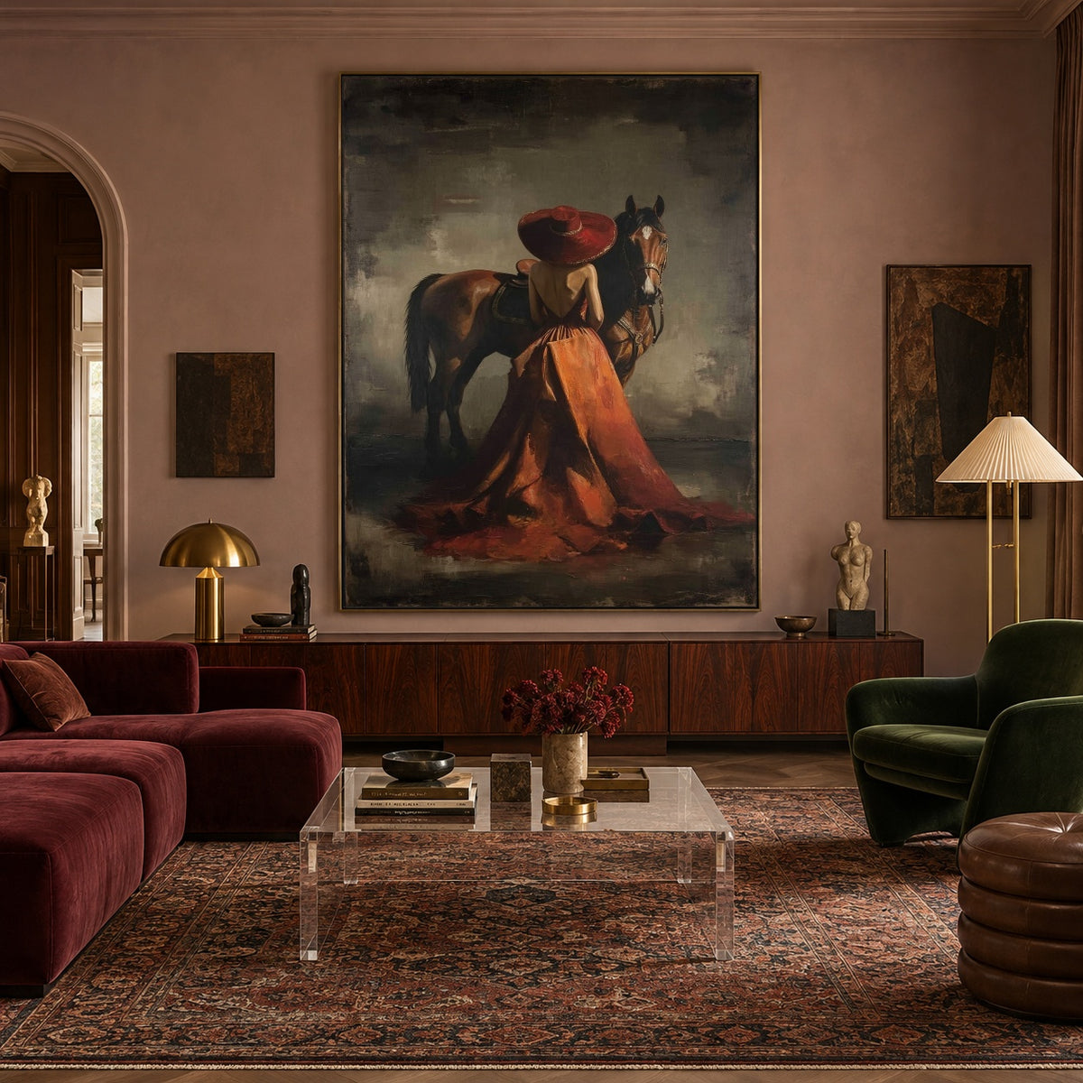 A Promise at Dusk — front view in a living space