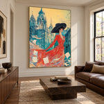 A Scarlet City Stroll — side view of the artwork
