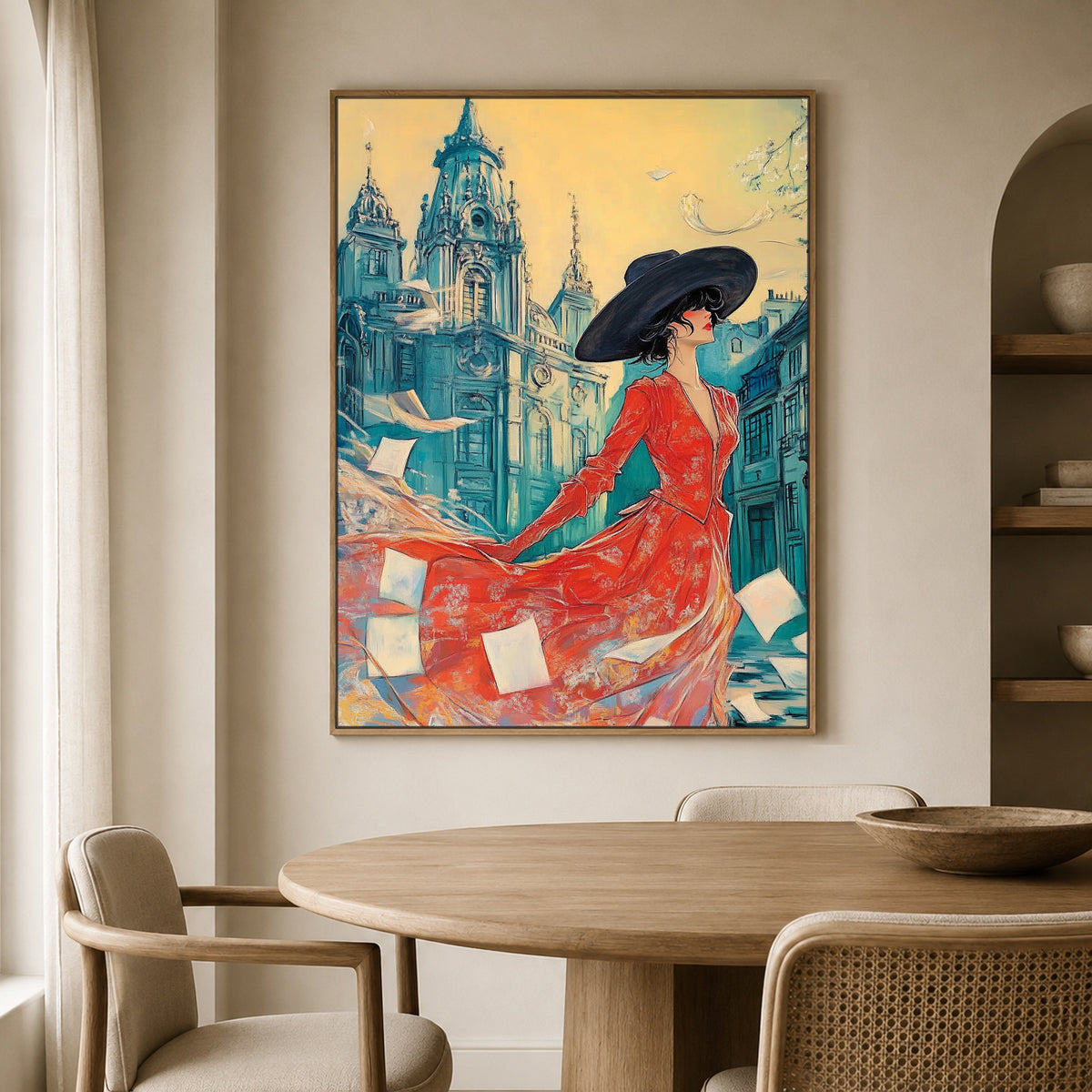 A Scarlet City Stroll — artwork in an interior setting 4