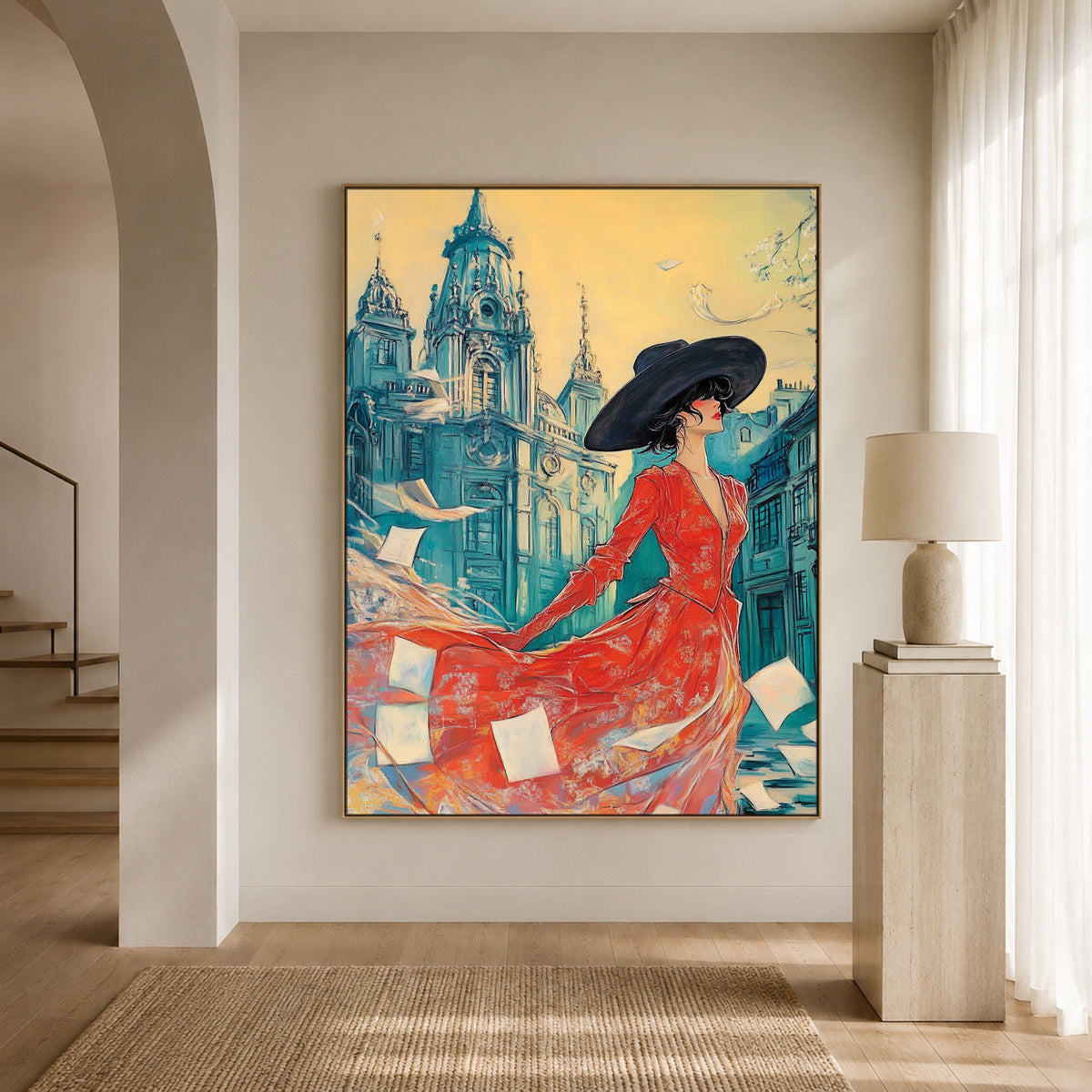 A Scarlet City Stroll — artwork in an interior setting 5