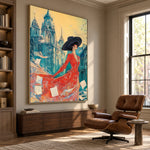 A Scarlet City Stroll — artwork in an interior setting 7
