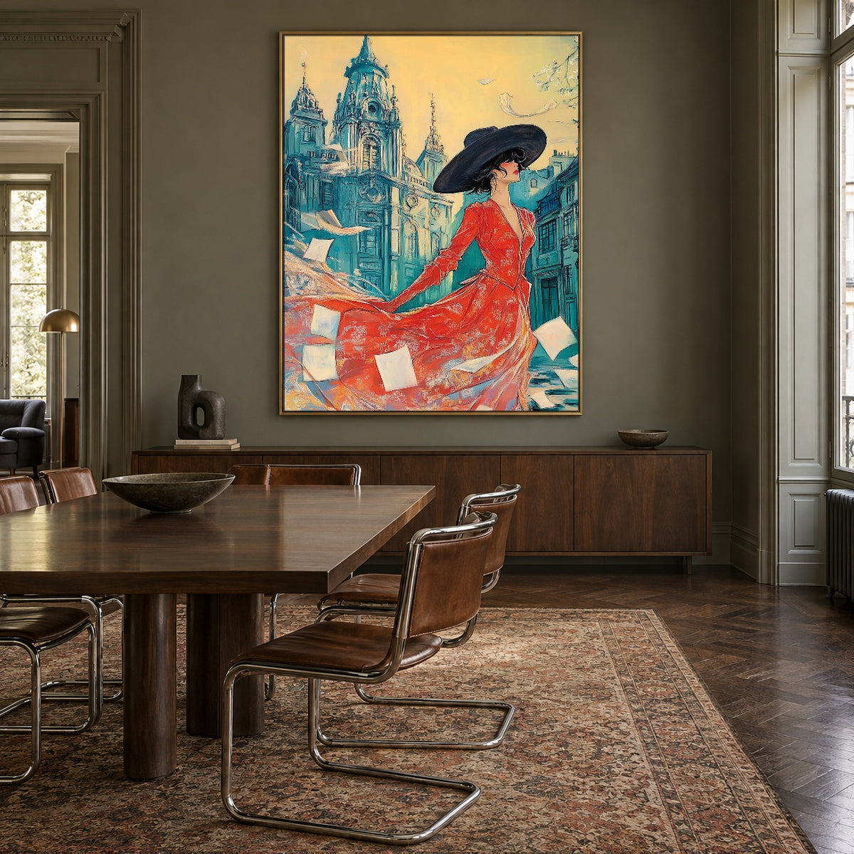 A Scarlet City Stroll — artwork in an interior setting 8