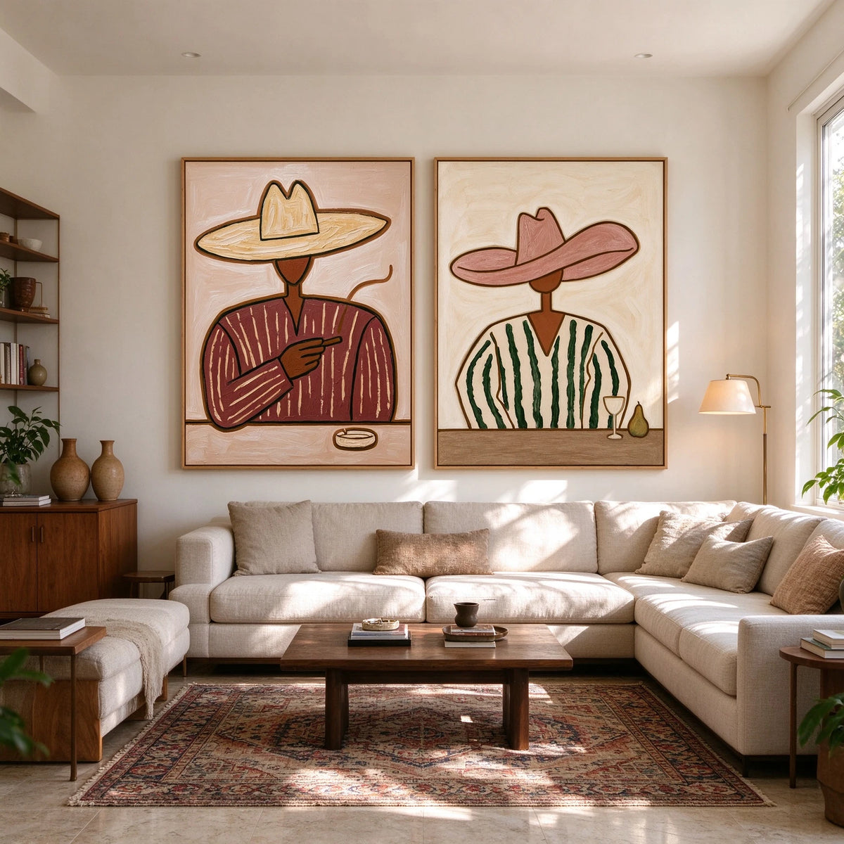 A Slow Western Evening — front view in a living space