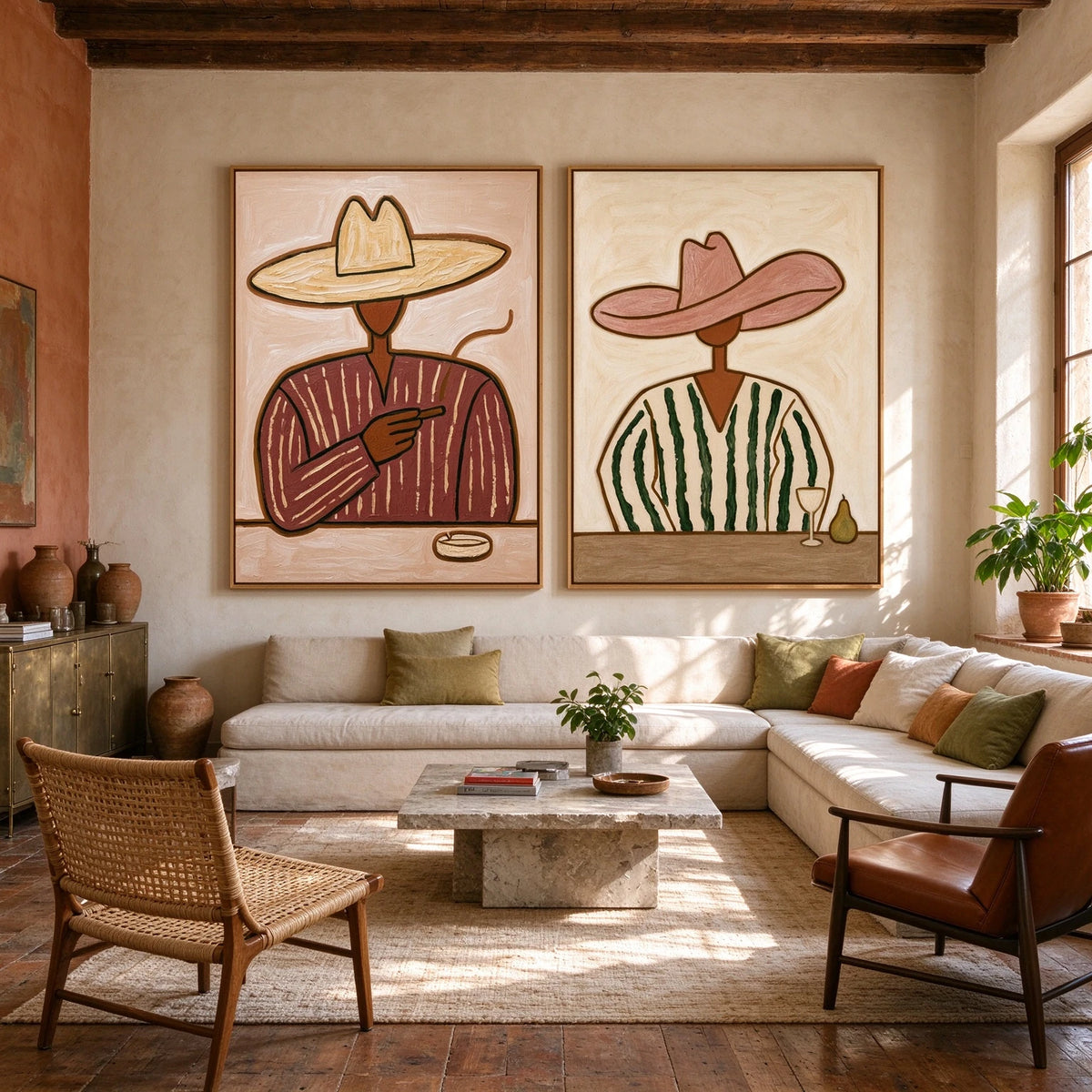 A Slow Western Evening — artwork in an interior setting 3