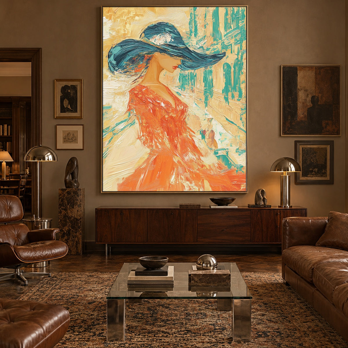 A Sweep of Azure — front view in a living space