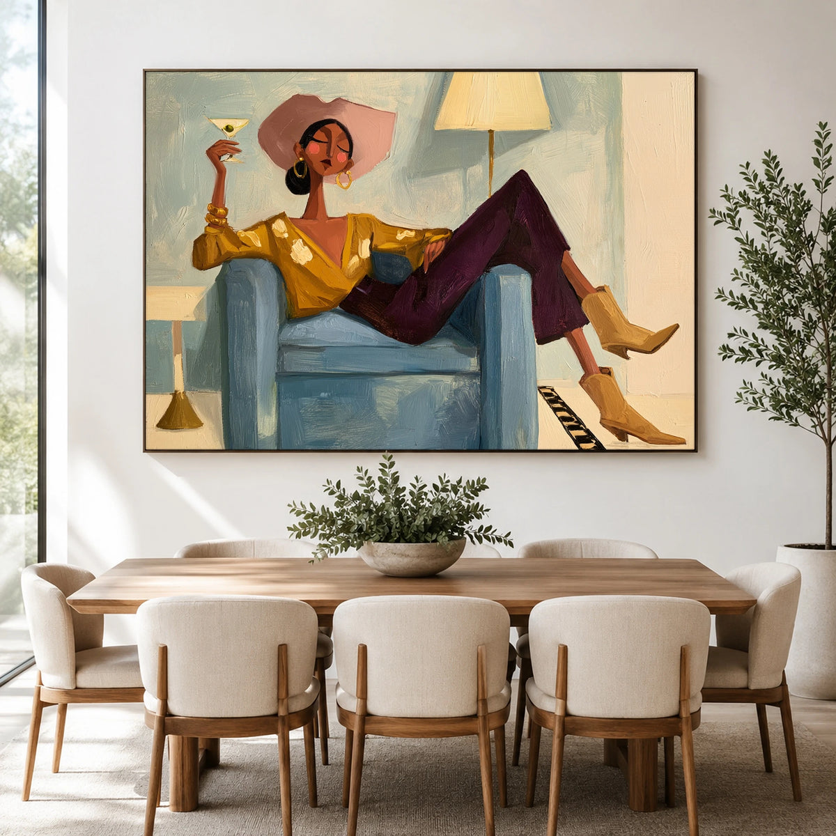 A Toast in Teal — artwork in an interior setting 4