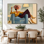 A Toast in Teal — artwork in an interior setting 4