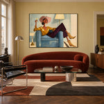 A Toast in Teal — artwork in an interior setting 6