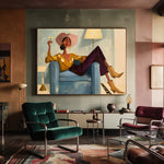 A Toast in Teal — artwork in an interior setting 8