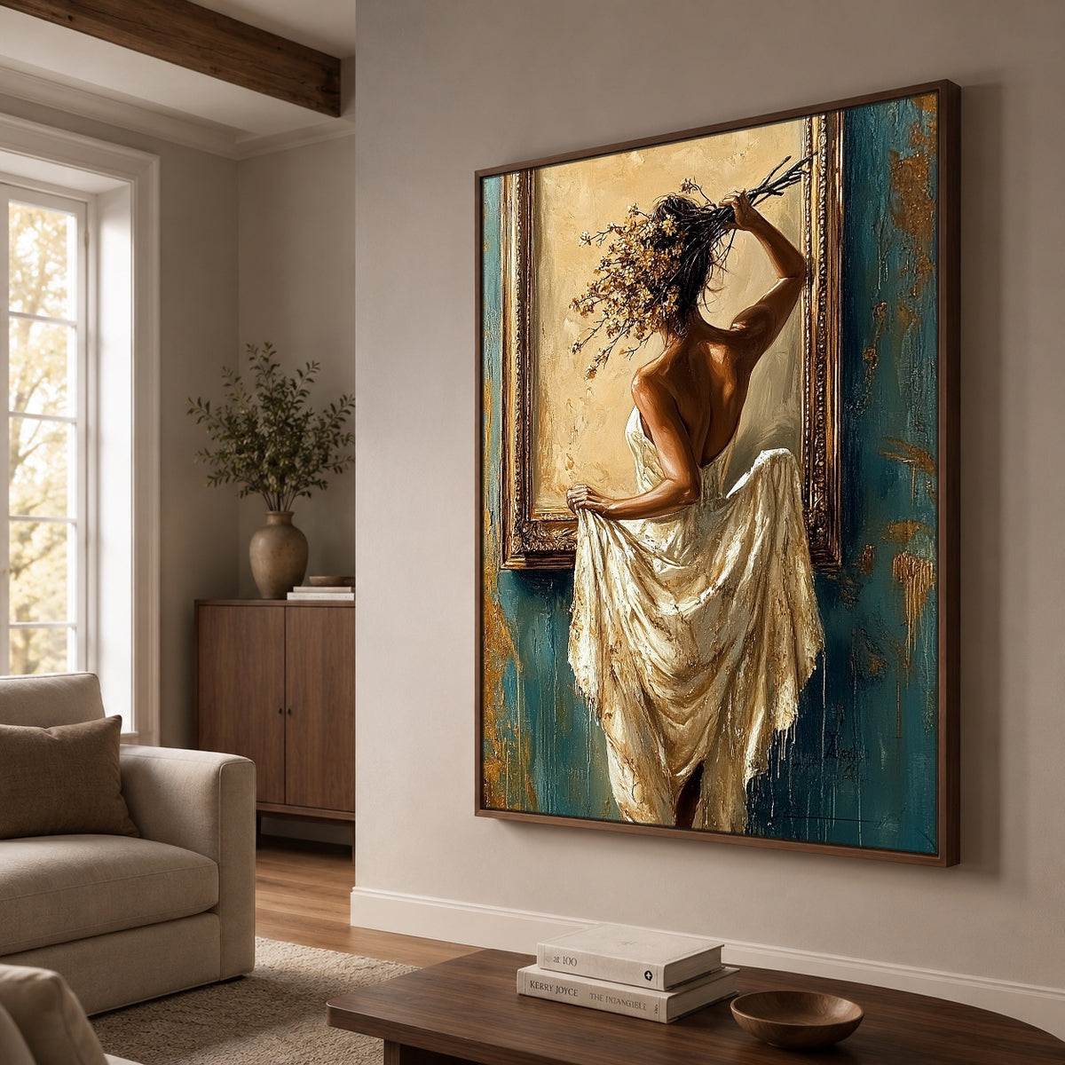 A Turn Toward Gold — side view of the artwork