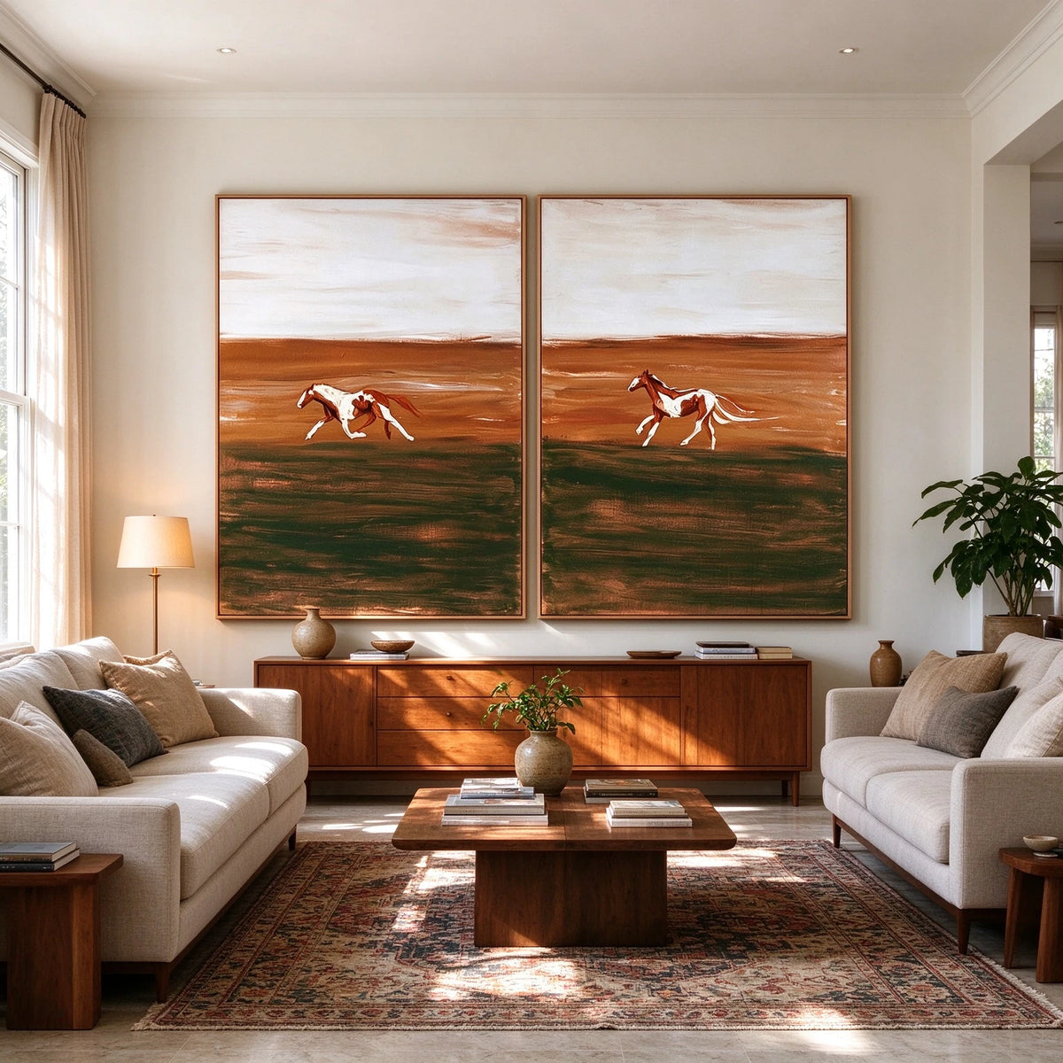 Across a Shared Prairie — front view in a living space