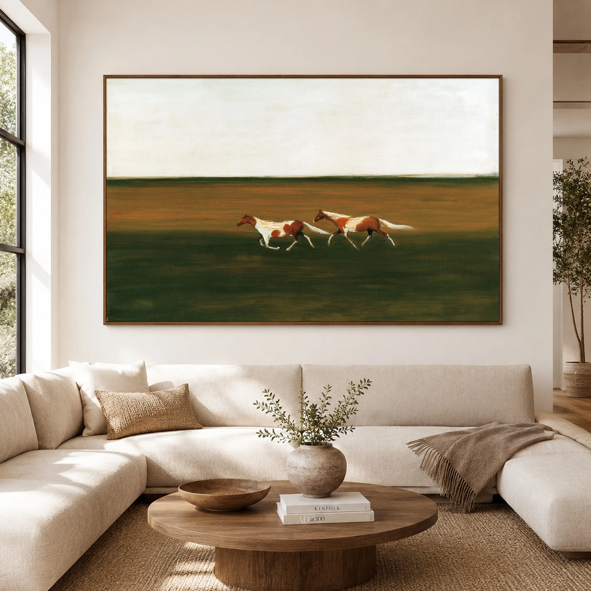 Across the Green Plain — front view in a living space