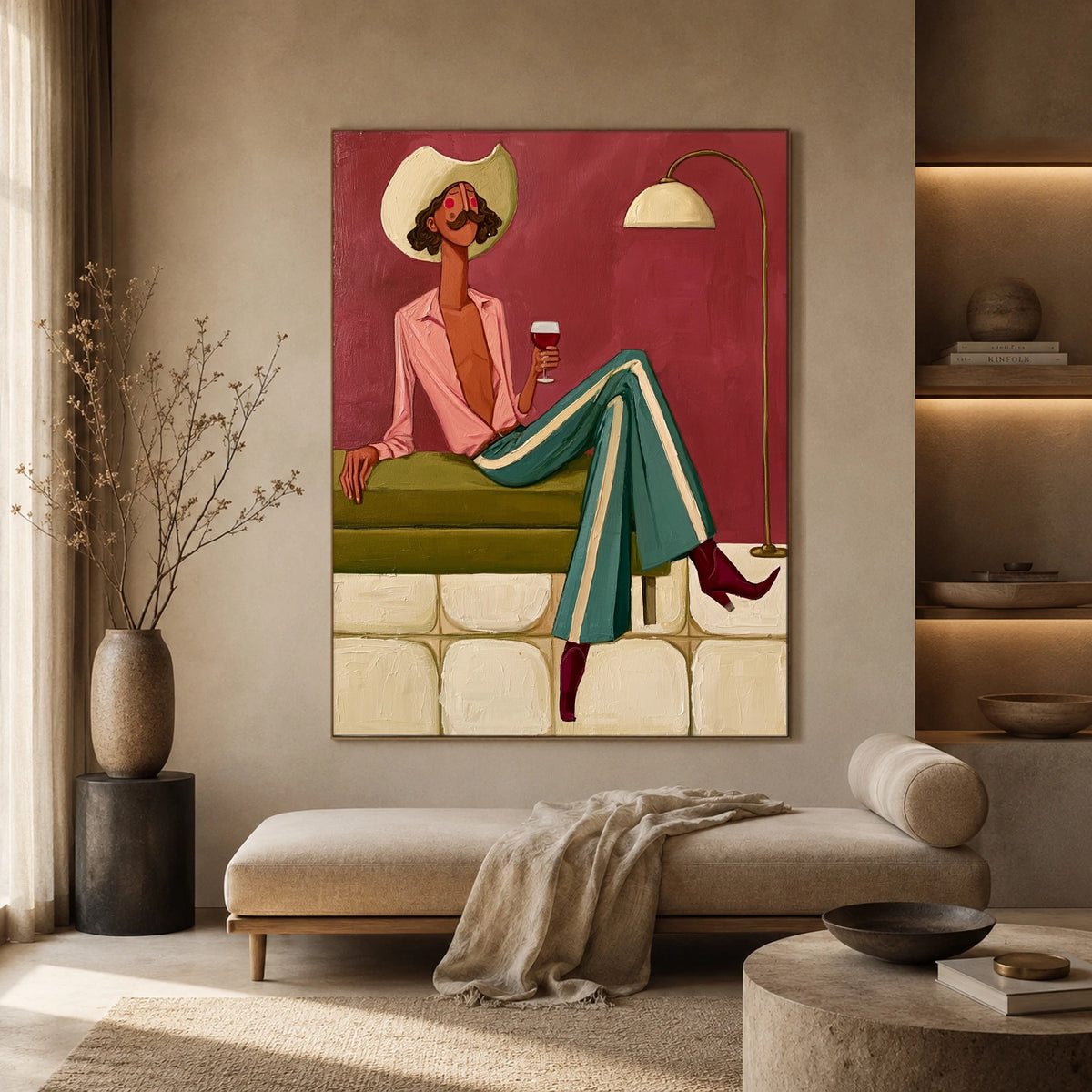 An Evening in Stripes — artwork in an interior setting 3