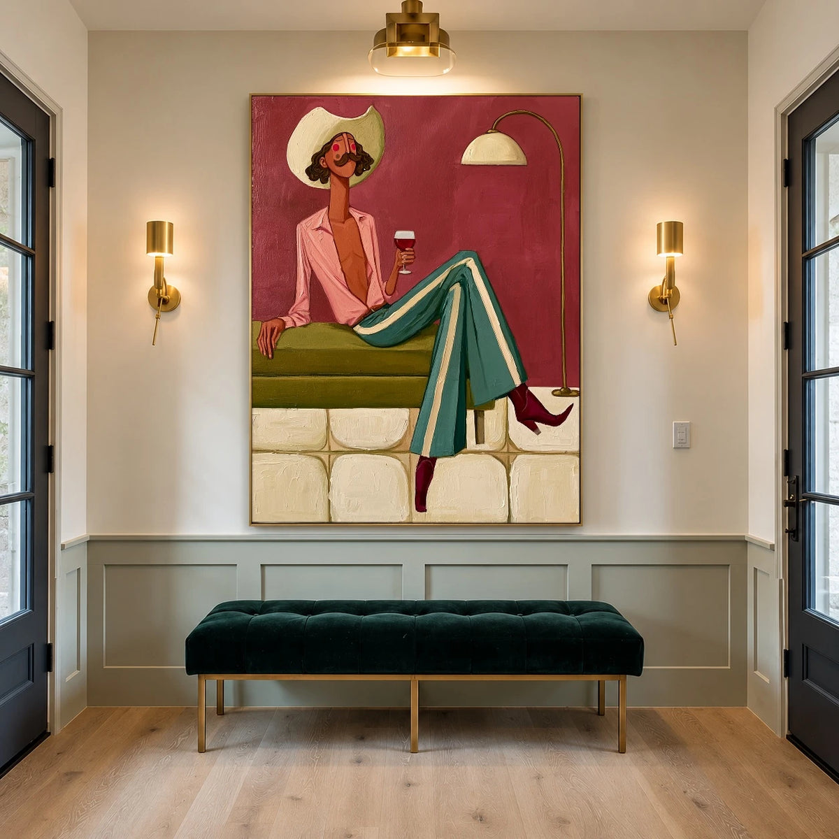 An Evening in Stripes — artwork in an interior setting 6