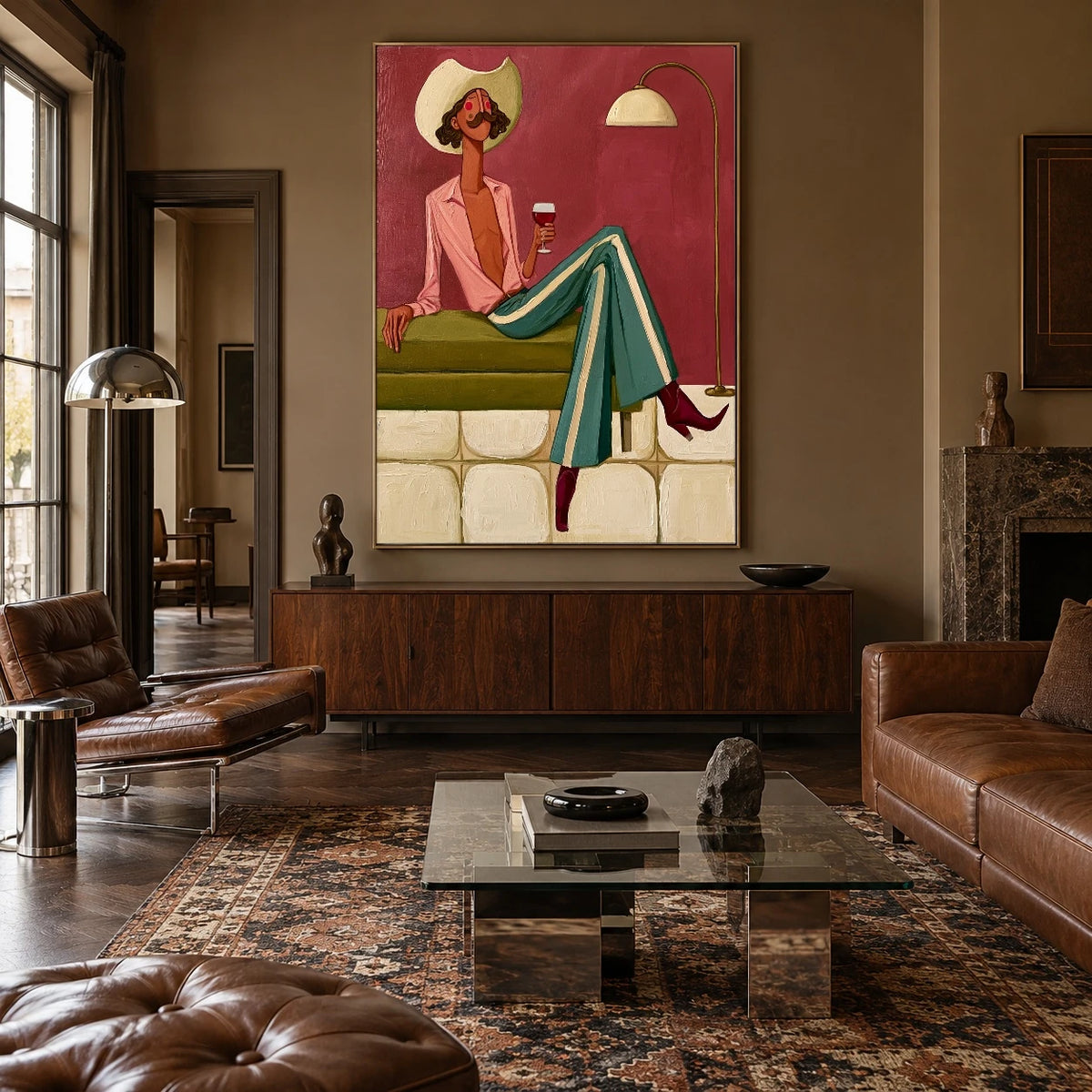 An Evening in Stripes — artwork in an interior setting 7