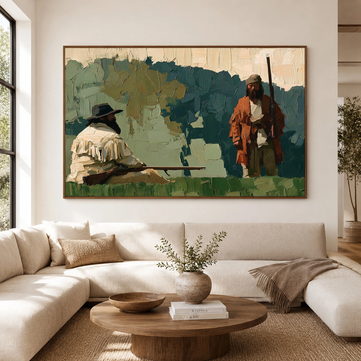 An Unhurried Riverbank — front view in a living space