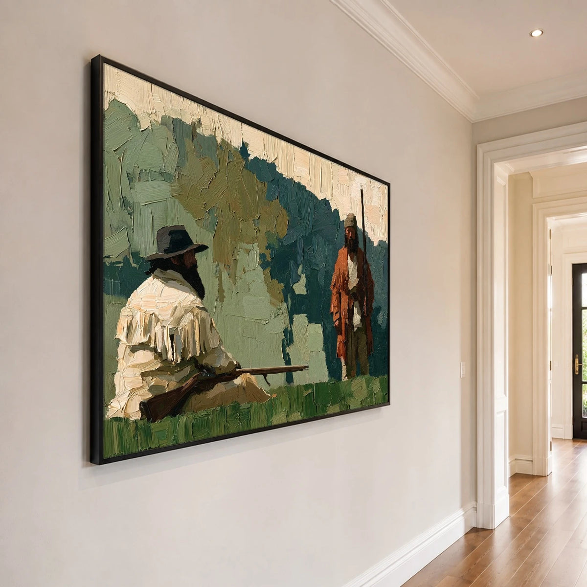 An Unhurried Riverbank — side view of the artwork
