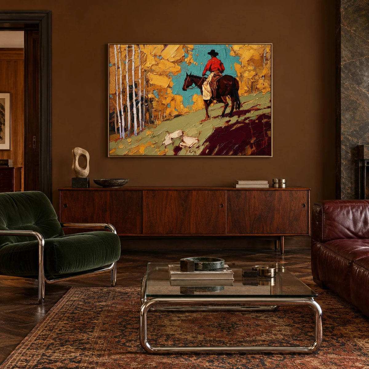 Aspen Trail Ember — artwork in an interior setting 6