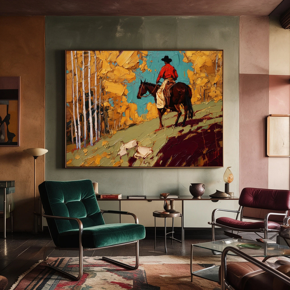 Aspen Trail Ember — artwork in an interior setting 8