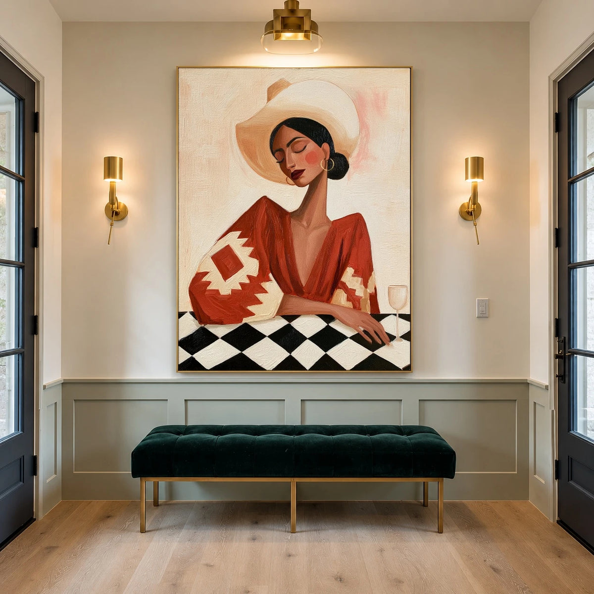 At the Checkered Table — artwork in an interior setting 6