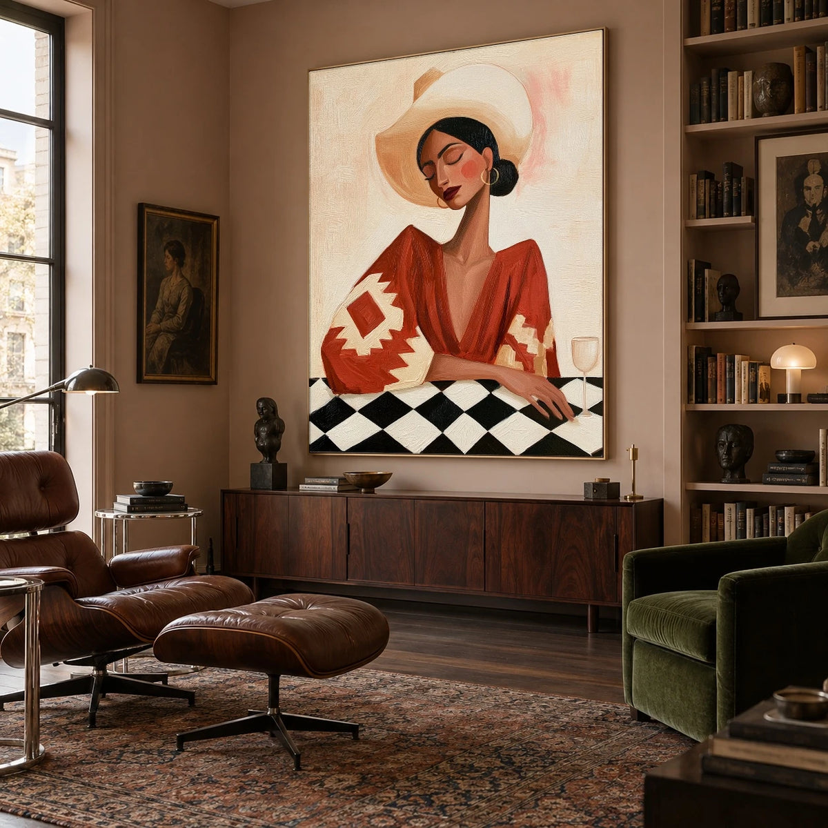 At the Checkered Table — artwork in an interior setting 7