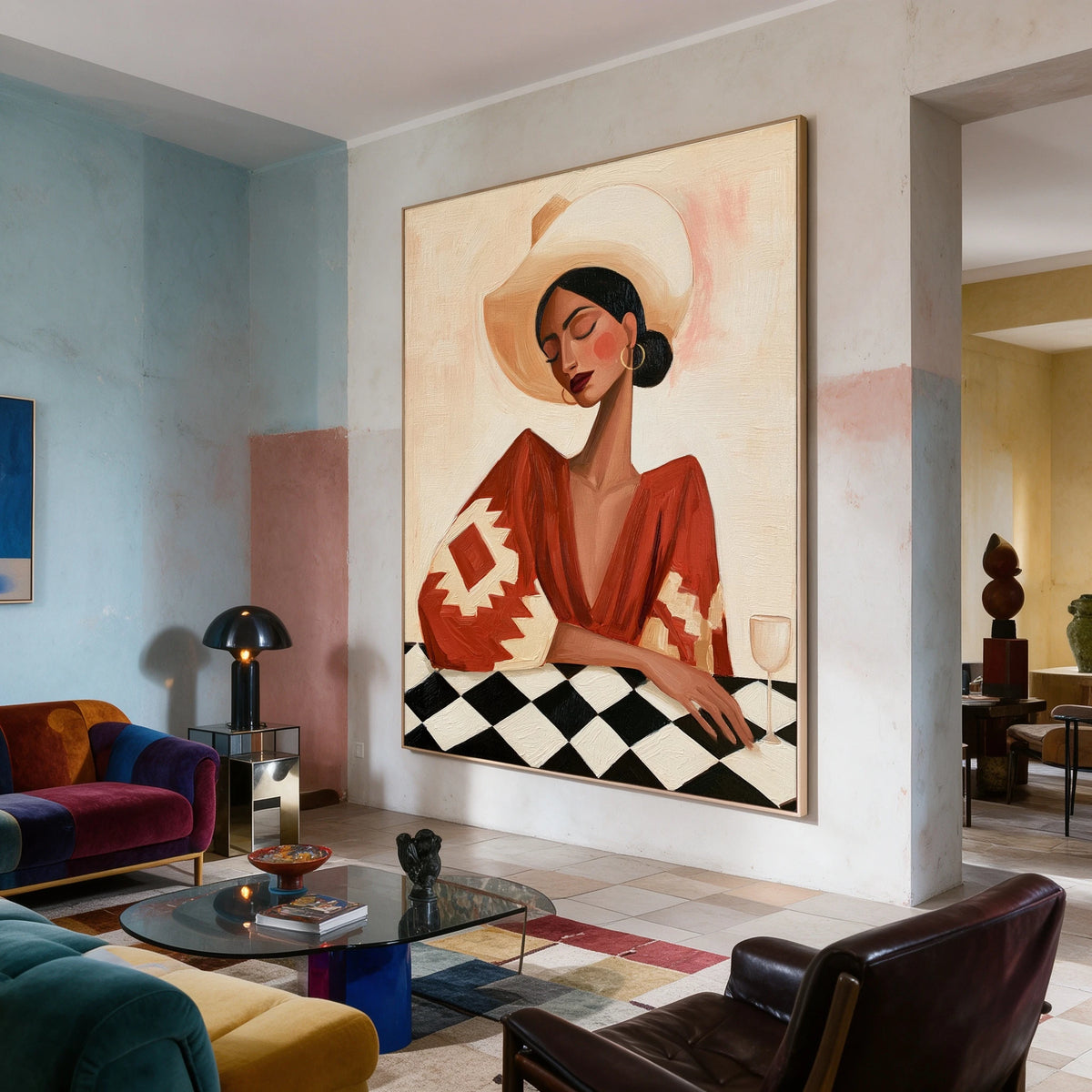 At the Checkered Table — artwork in an interior setting 8