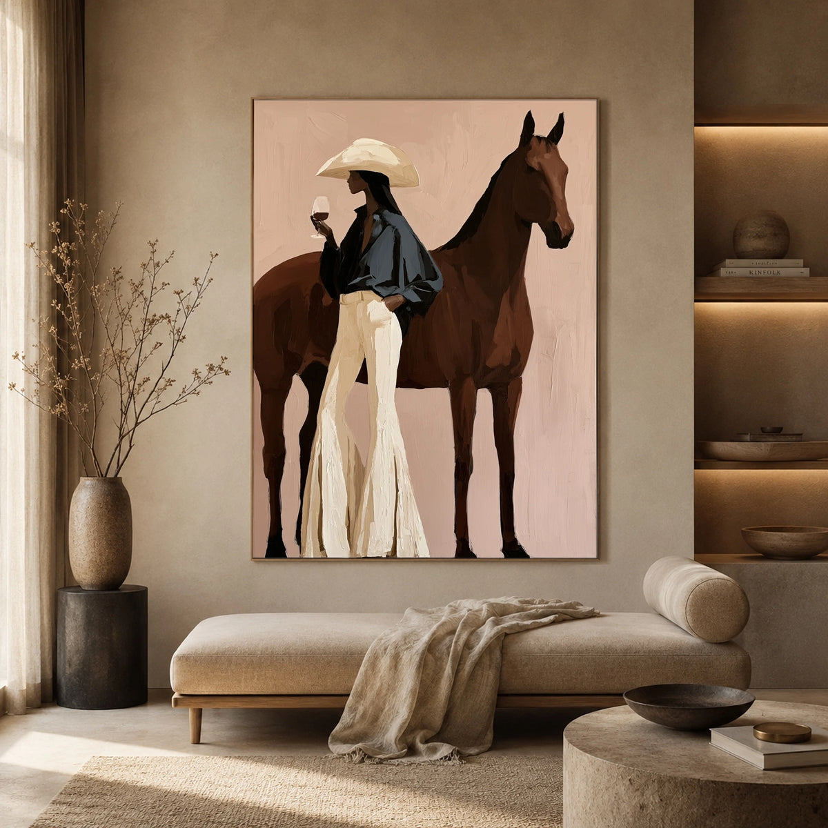 Beside Her Bay — front view in a living space