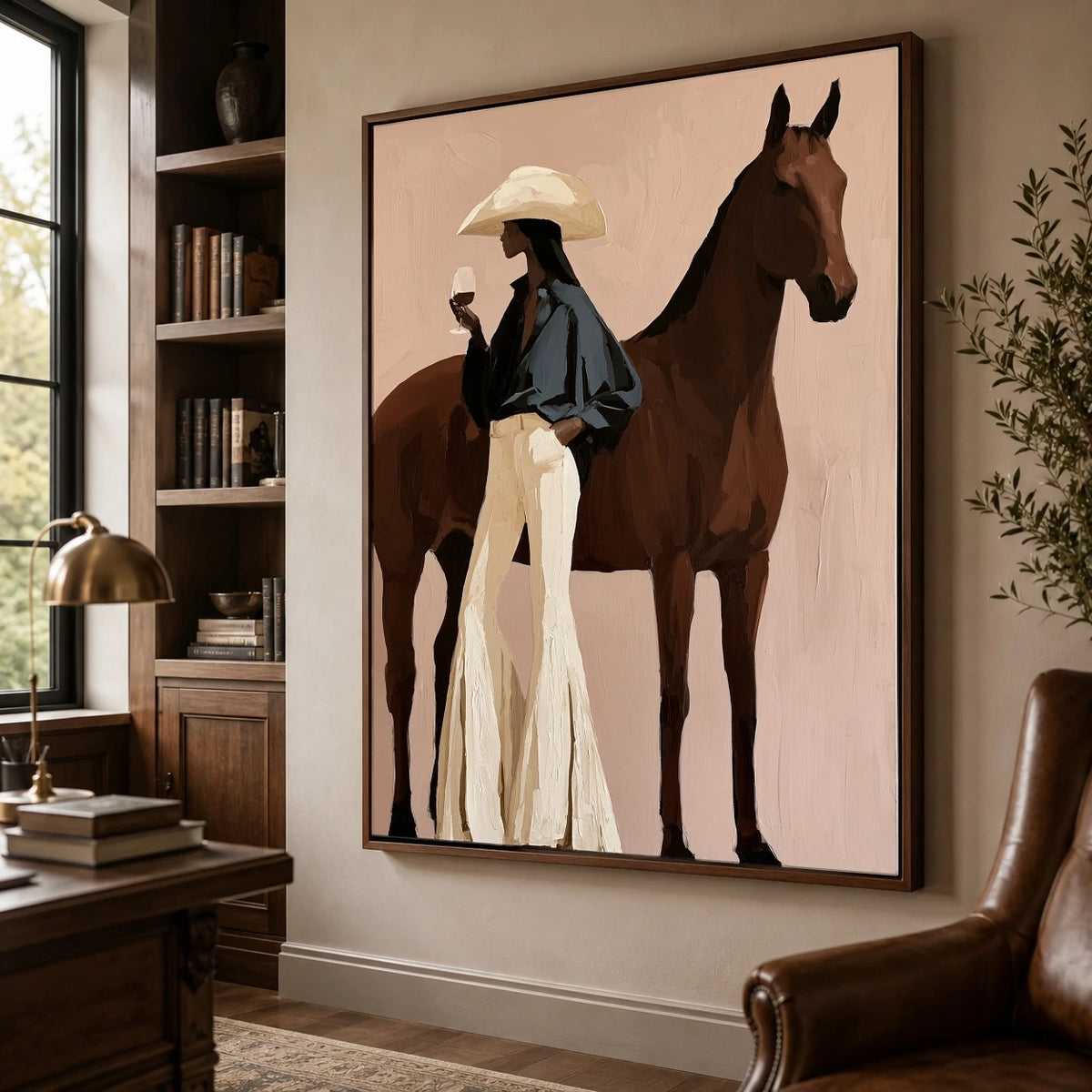 Beside Her Bay — side view of the artwork