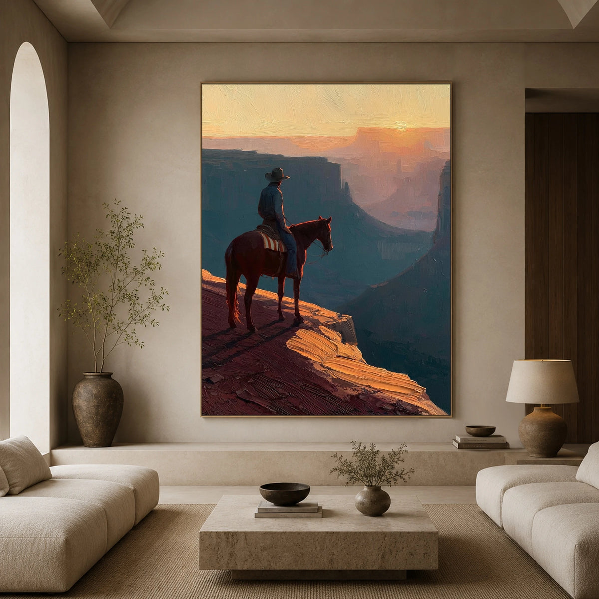 Beyond the Sunlit Edge — front view in a living space