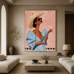 Blue Blouse Aperitif — front view in a living space
