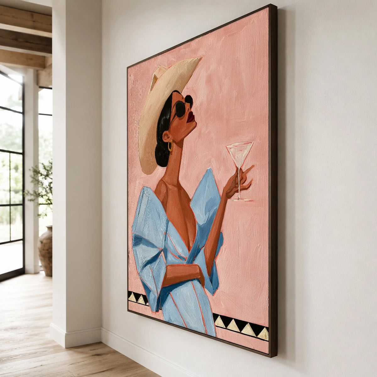 Blue Blouse Aperitif — side view of the artwork