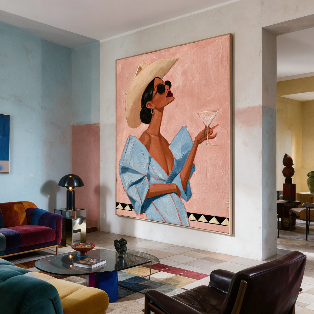 Blue Blouse Aperitif — artwork in an interior setting 8