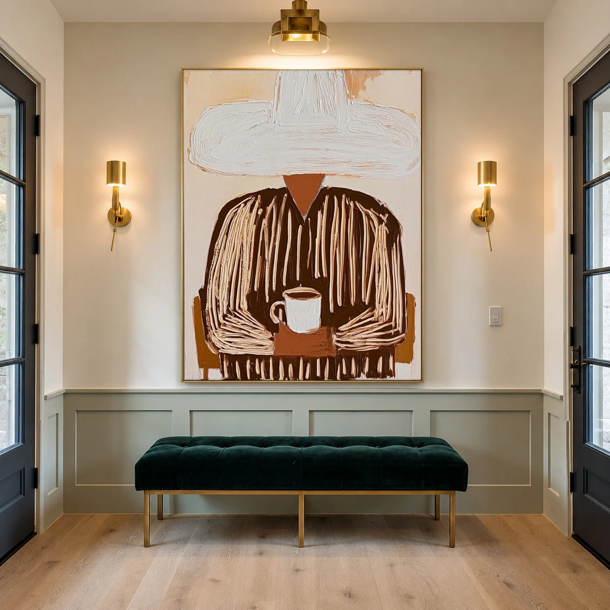 Both Hands Around Coffee — artwork in an interior setting 6