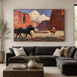 Canyon Cattle Passage — artwork in an interior setting 5