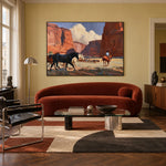 Canyon Cattle Passage — artwork in an interior setting 6