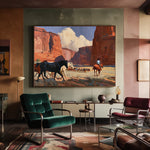 Canyon Cattle Passage — artwork in an interior setting 8