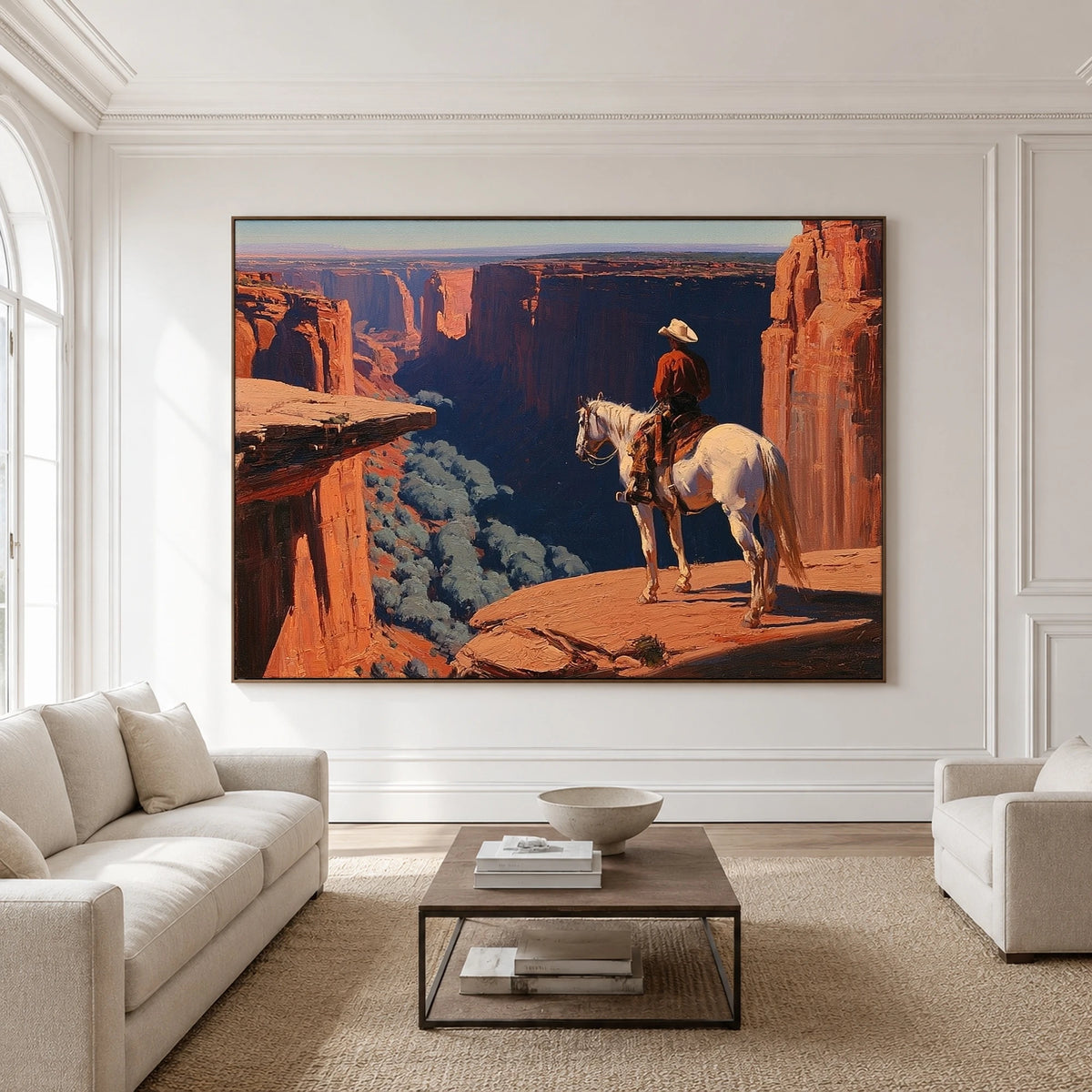 Canyon Rim Stillness — front view in a living space