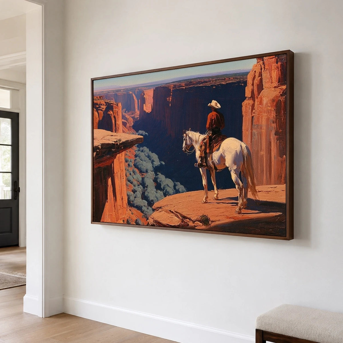 Canyon Rim Stillness — side view of the artwork