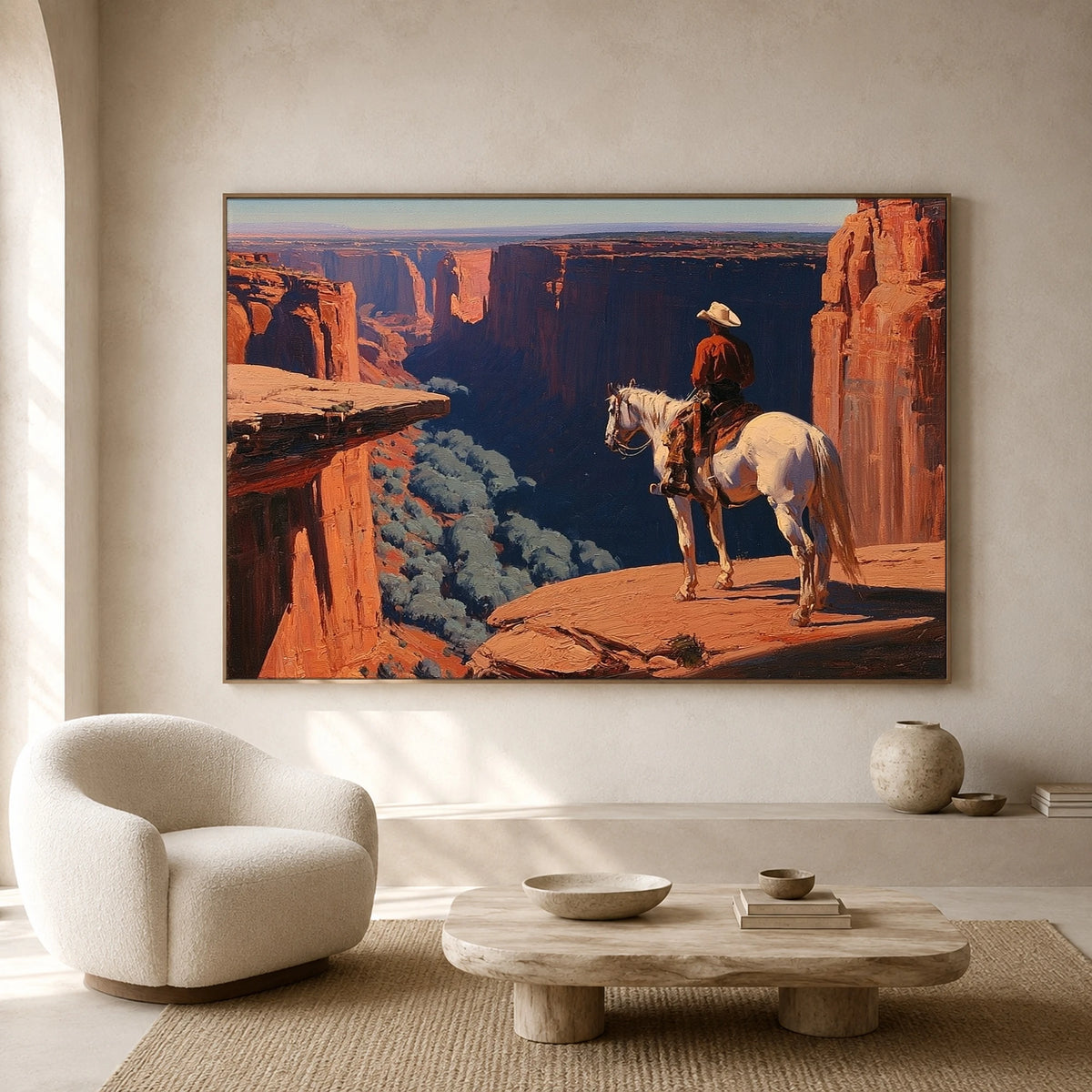 Canyon Rim Stillness — artwork in an interior setting 3