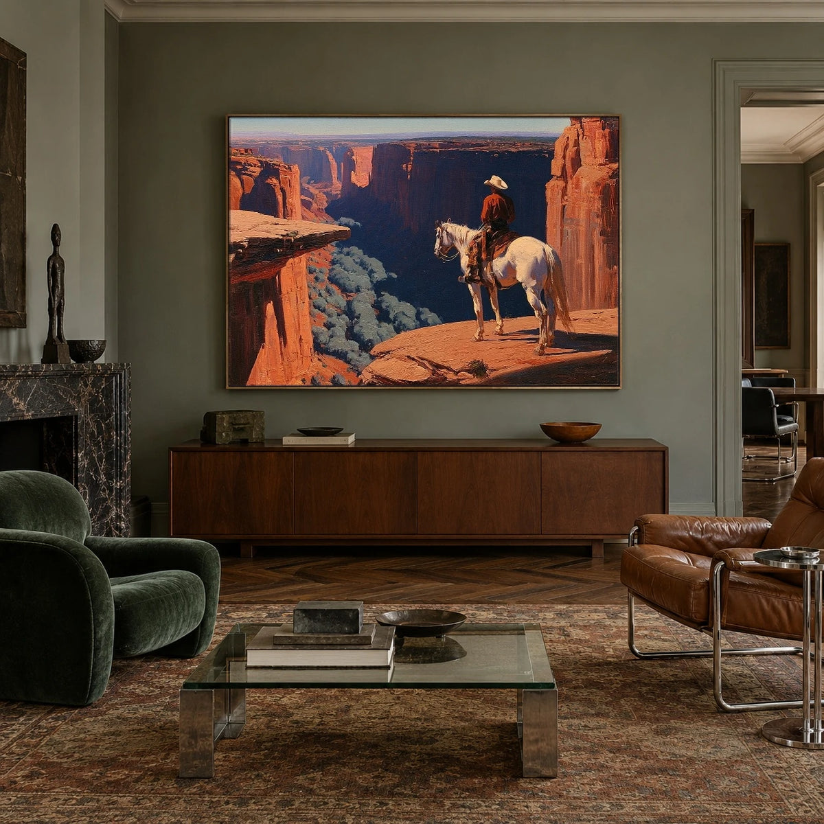 Canyon Rim Stillness — artwork in an interior setting 6