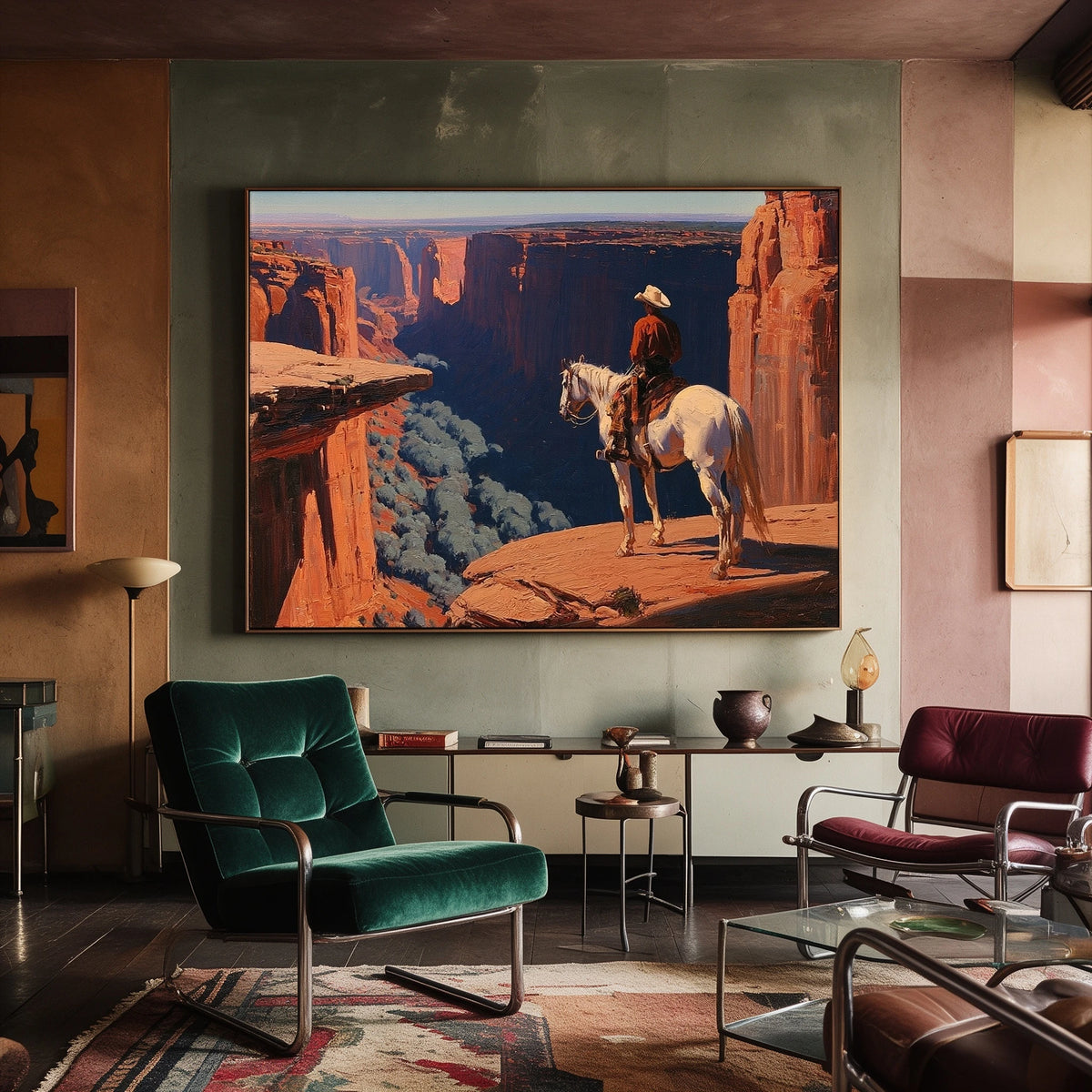 Canyon Rim Stillness — artwork in an interior setting 8