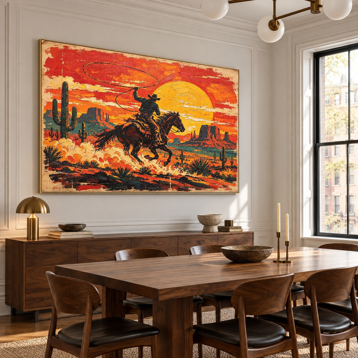 Chasing the Last Gold — oblique side view of the artwork