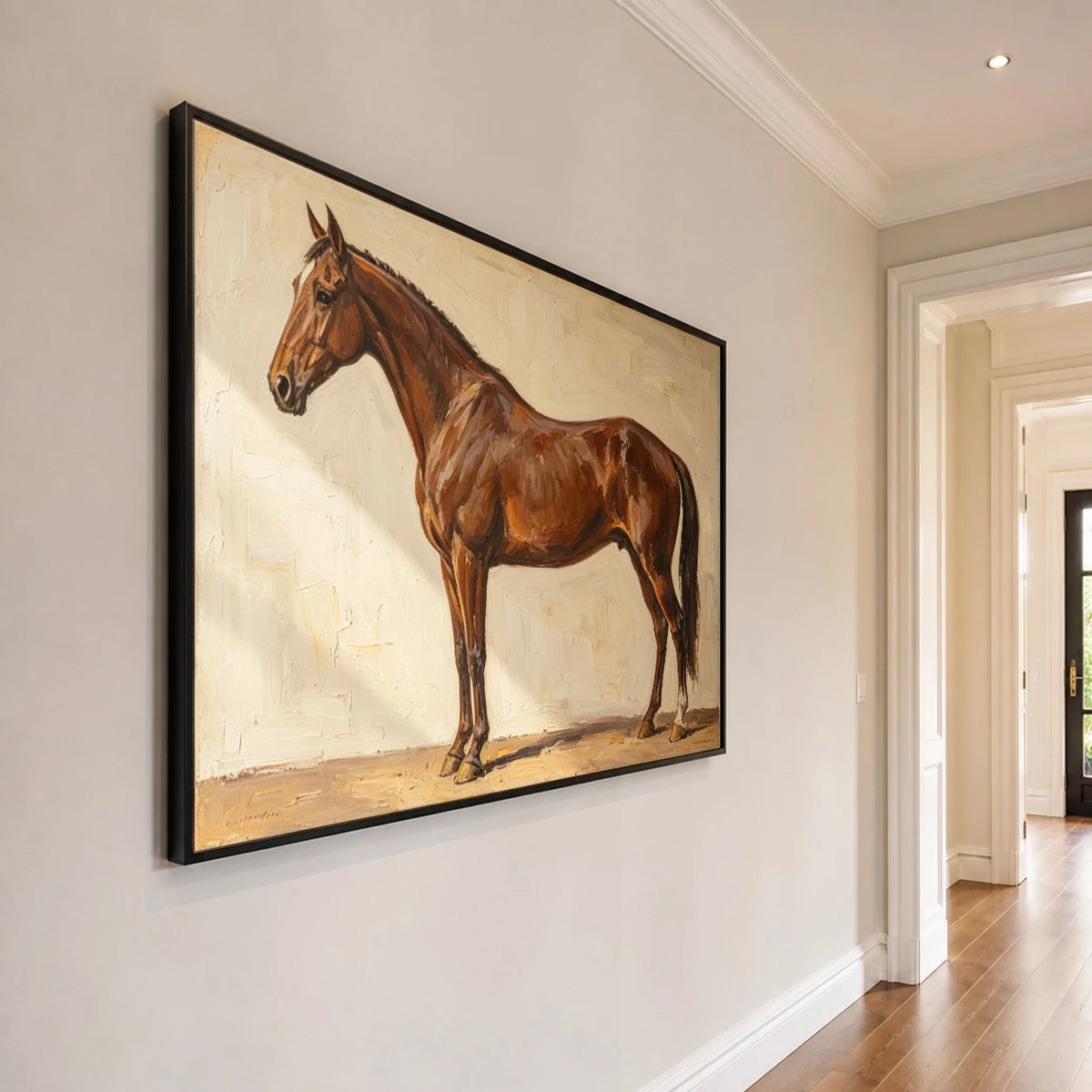Chestnut in Warm Light — side view of the artwork
