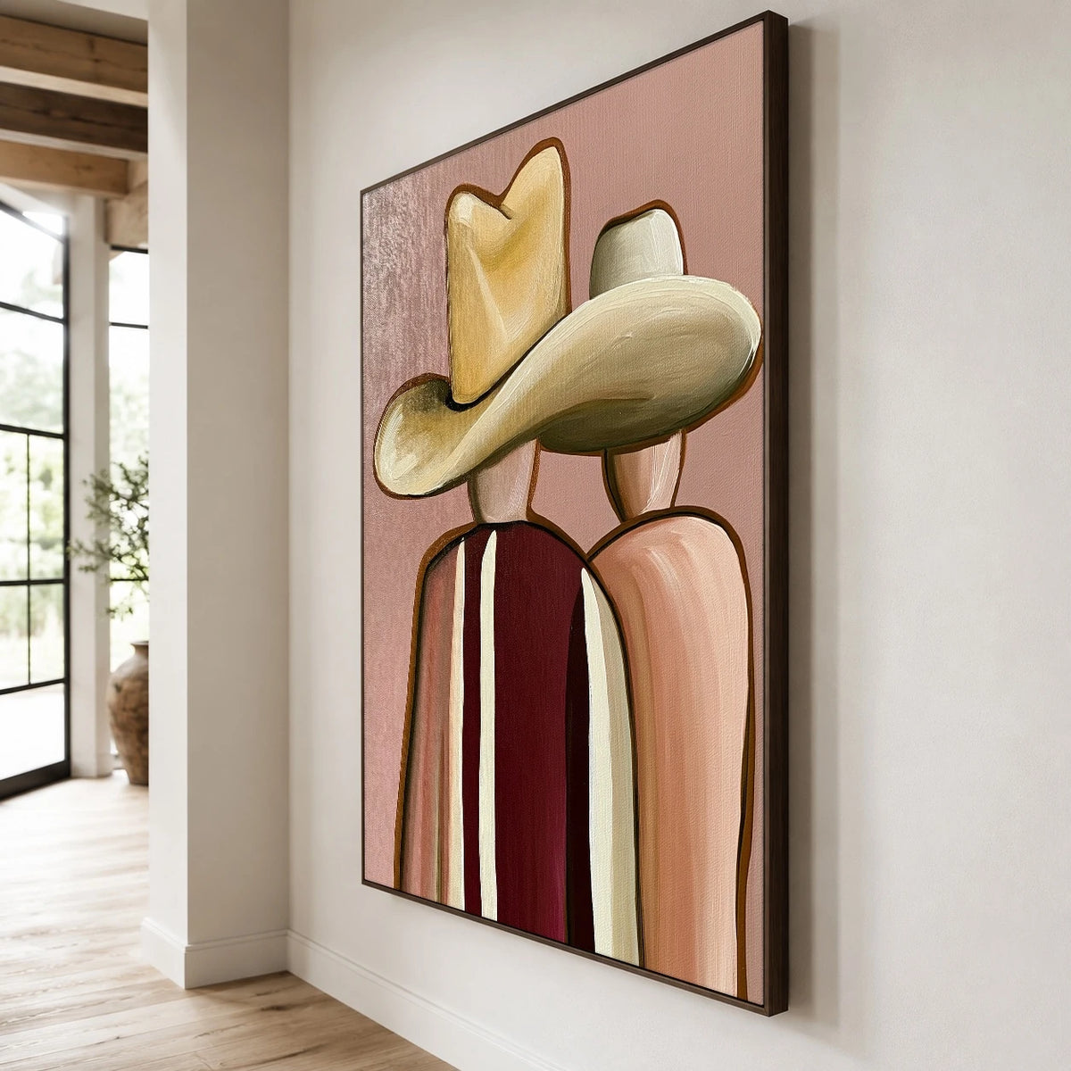 Close Under Two Brims — side view of the artwork