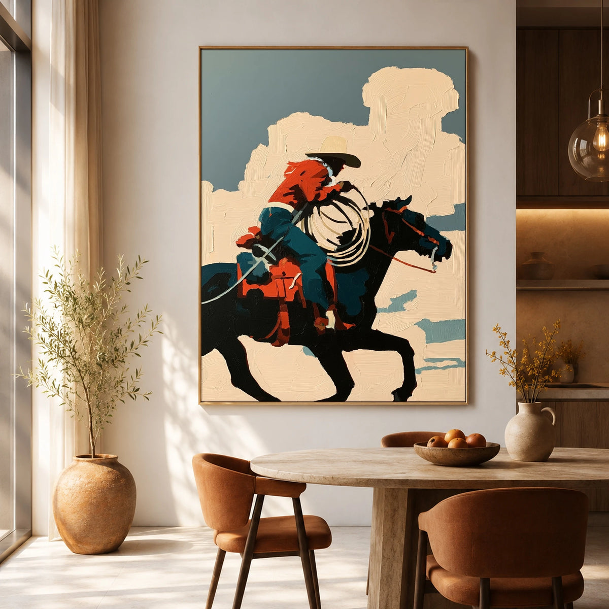 Cloud Chaser Cowboy — artwork in an interior setting 3