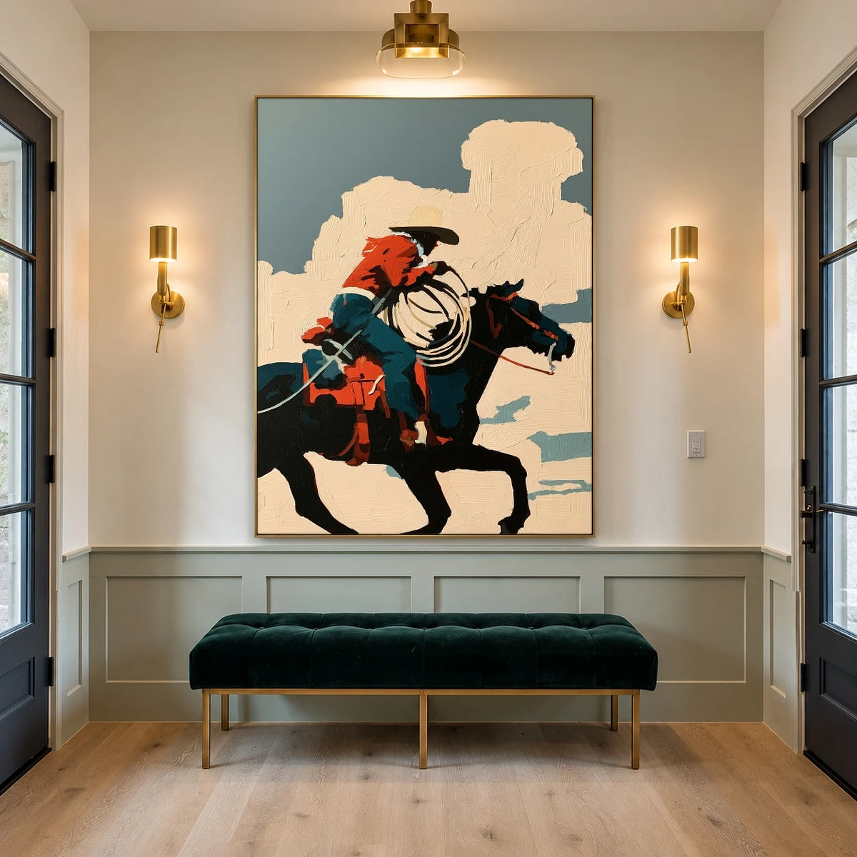 Cloud Chaser Cowboy — artwork in an interior setting 6