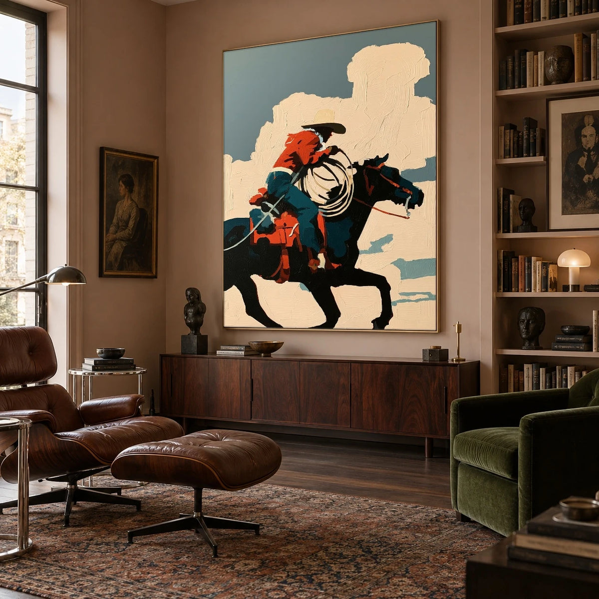 Cloud Chaser Cowboy — artwork in an interior setting 7