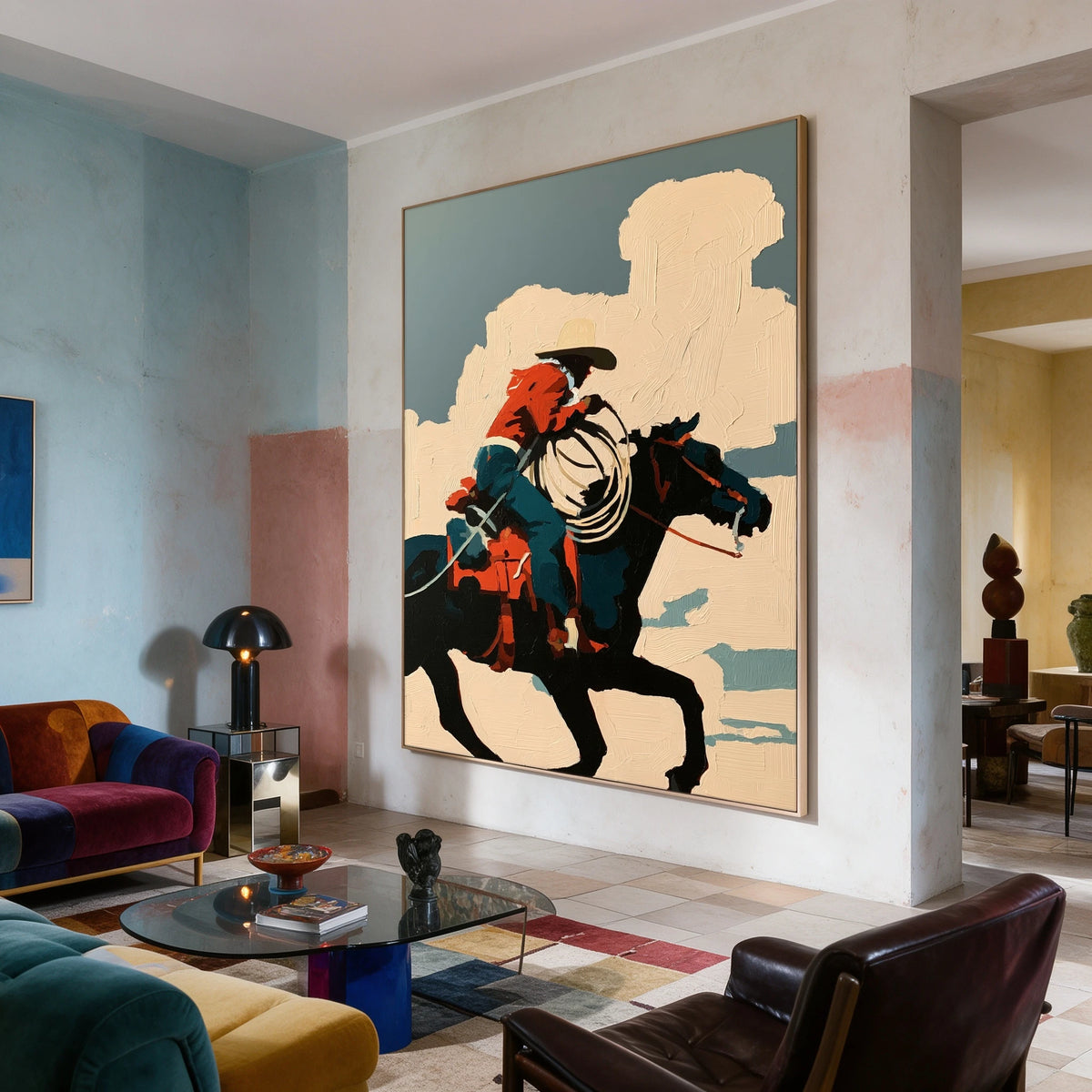 Cloud Chaser Cowboy — artwork in an interior setting 8