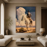 Cloudbound White Steed — artwork in an interior setting 3